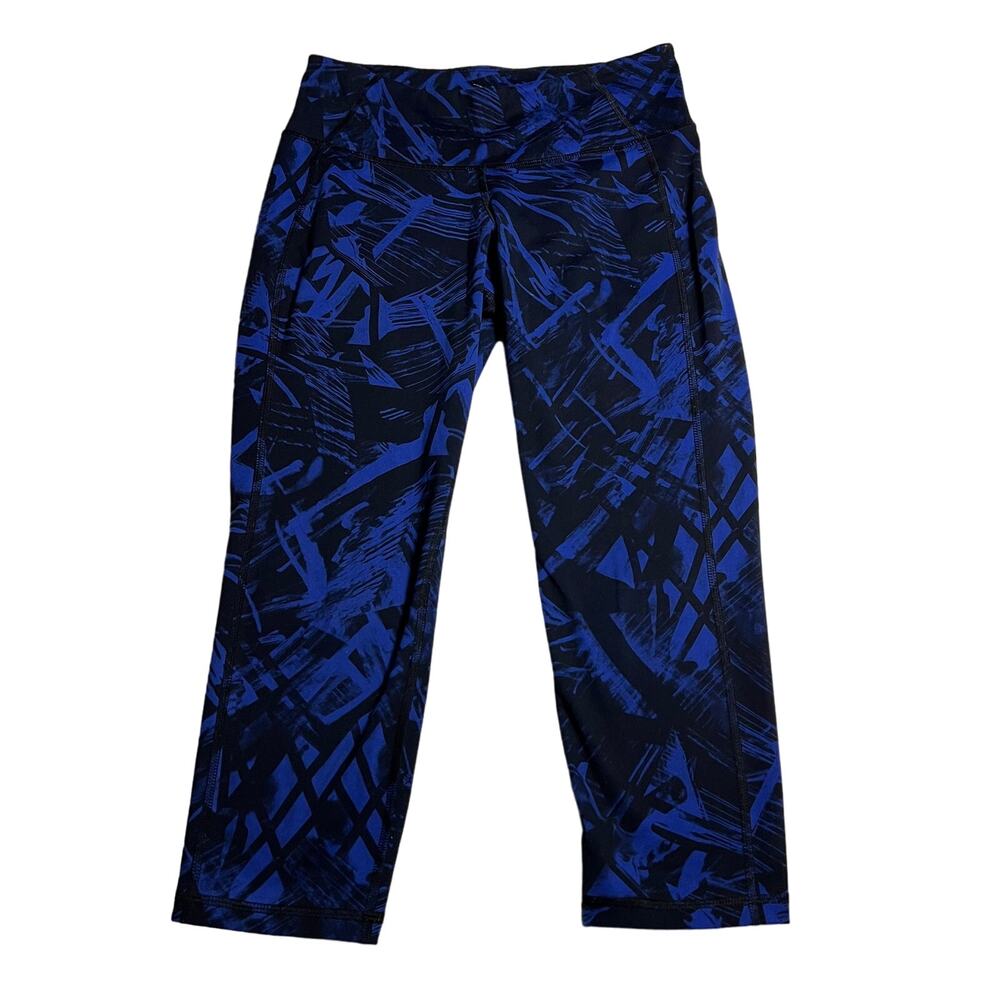Old Navy Mid Rise Abstract Print Workout Capri Leggings Size Small Athletic Gym
